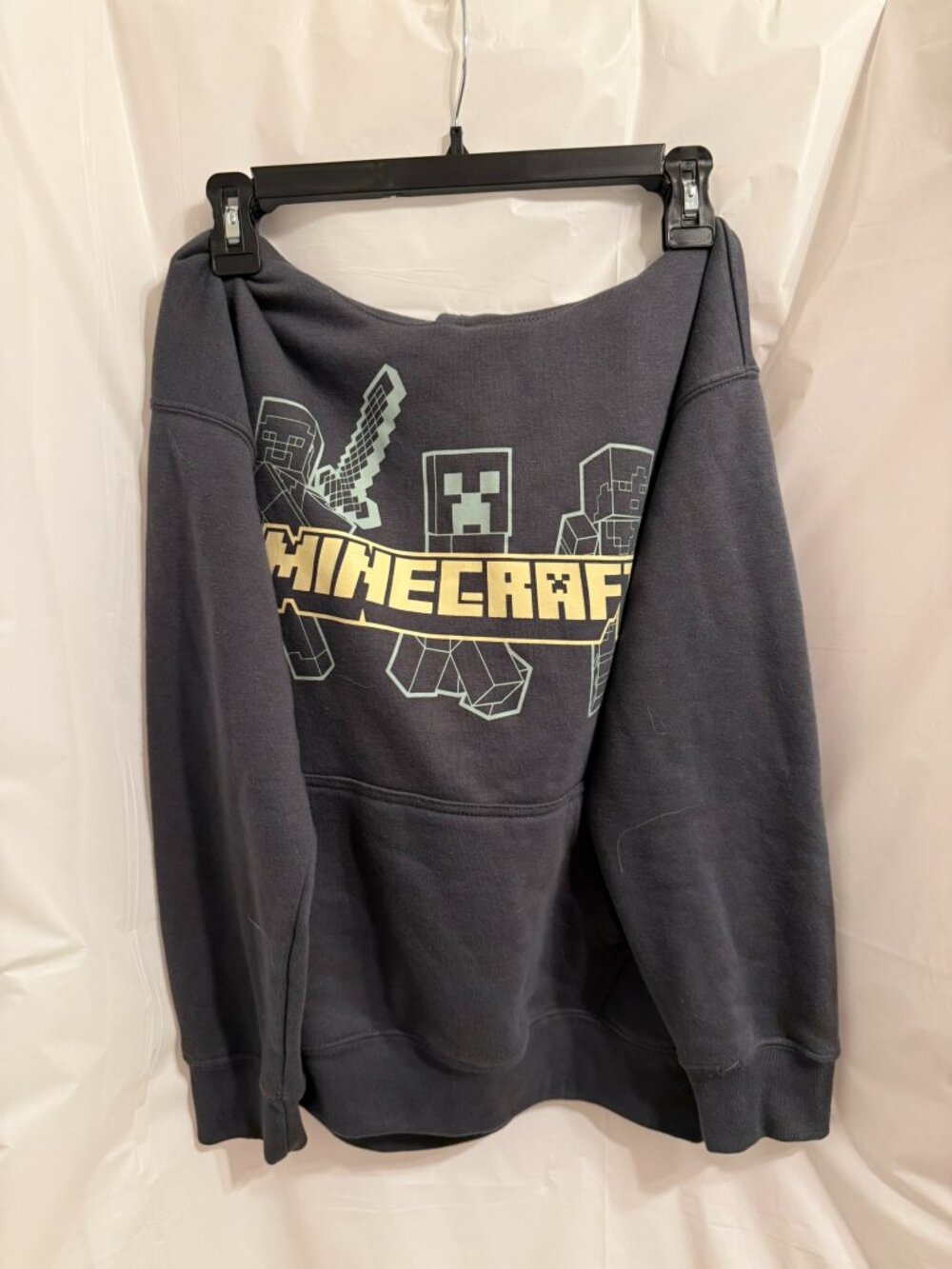 Gap Kids Minecraft Hoodie Sweatshirt Charcoal Gray XL 12
